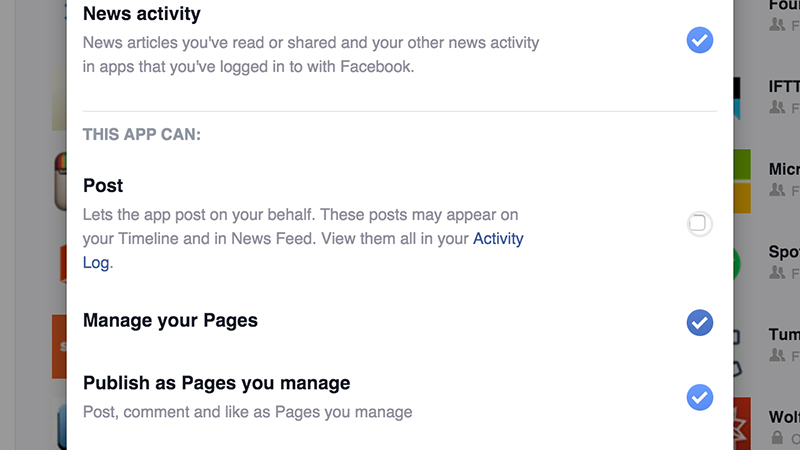 Illustration for article titled Stop Apps From Posting to Facebook On Your Behalf